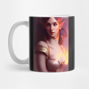 Beautiful Fantasy Elf Warrior Mug